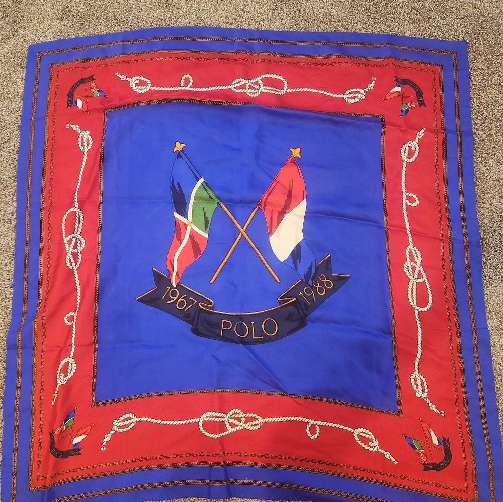 34x34 inch Polo silk scarf